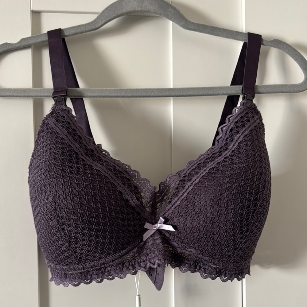 Seraphine Purple lace Nursing Bra